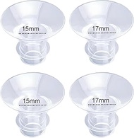 Flange Inserts 15/17mm 4pcs,Compatible with Momcozy S12 Pro/S9 Pro/M5,Elvie,Willow,lansinoh,Medela,Spectra,TSRETE,kmaier,MomMed,Paruu Breast Pump 24mm Flange,Reduce 24mm to The Right Size,2PC/Each