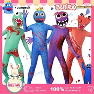 rfhffชุดคอสเพลย์สัตว์ประหลาดวิกิสีฟ้าสำหรับเด็กและผู้ชายชุดคอสเพลย์เกมสยองขวัญจั๊มสูทฮาโลวีน + หน้าก