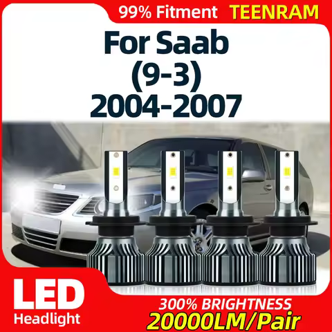 Canbus LED Car Headlight 40000LM Super Bright Auto Lights Bulbs 12V 6000K White Turbo Lamps For Saab