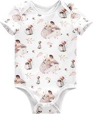 Baby Girls' Bodysuits Llama Alpaca Cactus Short Sleeve Cotton Baby Clothes For Girls 0-24 Months Bla