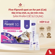 Small Cat's Neck Kills Fleas, Ticks and Lice FIVEVET – Five-Fipronil Spot On Cat