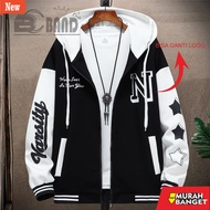Garut men's leather jacket S - XXXXXL(6XL) Varsity LOGO N BUTTON Jumbo Bigsize Korean Style Fleece J