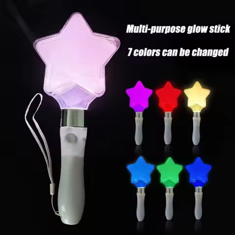 Heart Star Shaped Kpop Lightstick Bright Stick Color Changed Luminous Lightstick Flashing Mode LED L