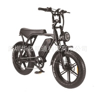 （in stock）20Inch Fat Tire Snow Electric Bicycle Variable Speed Folding Power Beach Lithium Electric Mountain Bike Source Factory