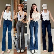 YAM ' Jeans (S-3XL) กางเกงยีนส์ ขาม้าที่จริงใจ ผ้านิ่มยืด เอวสูง ทรงงานสวย เก็บพุงเริ่ด ใส่แล้วหุ่นเ