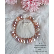 [BM73] Real Pearl Bracelet Multicolor 7-9mm Grade AA+