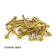 ENJIN SKRU SET  LC135 4S Y15ZR RS150R SRL115 FI TITANIUM GOLD ENGINE SCREW SET ENGINE BOLT SET Y15 LC 135 RS150 LAGENDA