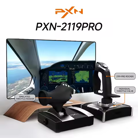 PXN 2119 PRO Flight Simulator Gamepad Vibration Controller Joystick for PC/Desktop PS4 Flight Joysti