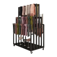 Metal Scarf Display Rack Floor-Standing Organizer Retail Clothing Shop Space Saving Adjustable Iron