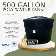 Free Delivery Deluxe Poly Water Tank Hitam Tangki Air 500Gallon Outdoor Tank
