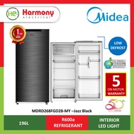 MIDEA 1 Door Fridge 196L MDRD268FGD28-MY (Jazz Black) Refrigerator Peti Sejuk 1 Pintu 单门冰箱