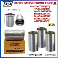 57-66-122/ 57-67-120/ 60-66.5-125 - Cylinder LINER SleevevBlock (Tukir Blok) Sarang Slip