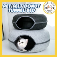 Cat Tunnel Donut Bed Tunnel Playground Bed Rabbit Cat Tunnel Bed Bed Nest tempat tidur kucing甜甜圈猫窝