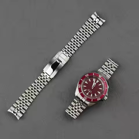 For Seiko Mini Samurai 20mm Bracelet Jubilee Strap Solid Link Stainless Steel Watch Band For SBDY129