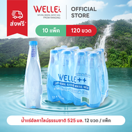 [ส่งฟรี] (120 ขวด) Welle Alkaline Mineral Water น้ำแร่อัลคาไลน์เวลล์เล่ 525 มิลลิลิตร 10 แพค จากแหล่