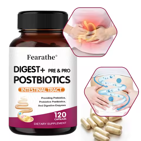 Digestive + Prebiotics + Probiotics Capsules Support Digestive Enzymes Gut Health Immune Relieve Blo