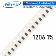(100pcs) 1206 SMD Resistor 1K~10M 1% 1/4W 2.2K 2.7K 6.8K 10K 22K 33K 47K 68K 100K 220K 270K 330K 470
