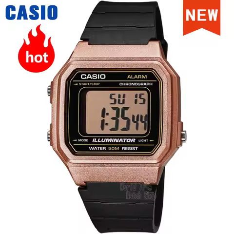Casio Watch for Men Small Square Watch Retro Waterproof Relogios Reloj Hombre W-217H Series