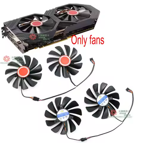 Graphics Video Cards Cooling Fan for XFX RX580 RX584 RX588 RX590 Vega56 CF1010U12S