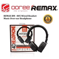 [ORIGINAL] GENUINE REMAX RM-805 3.5MM WIRED MUSIC STEREO FOLDABLE 4D HEADPHONE. HIGH QUALITY NOISE C