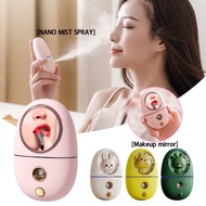 【Cosmetic Mirror】Nano Spray Face Steamer Sterilizer Sprayer Face Steamer Portable USB Rechargeable Beauty Instrument