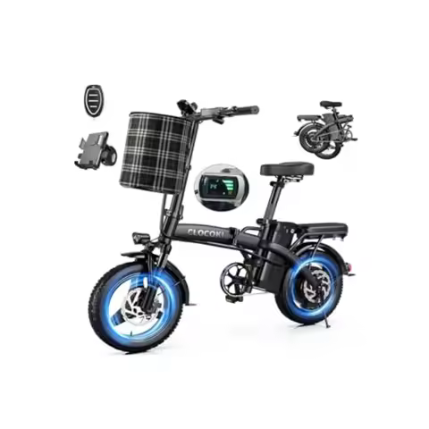 Electric Bike for Adults Teens: 500W Motor, 23MPH/32 Miles Range, 14 Foldable Frame, UL 2849 Certifi