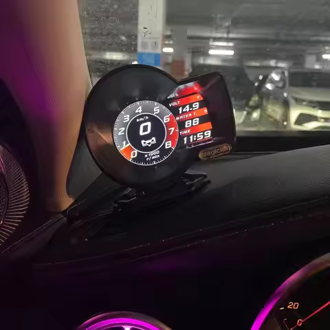 Magician Gauge NEW OBD2 F835 Water TEMP Oil Pressure Turbo Boost RPM Voltage Speed Meter