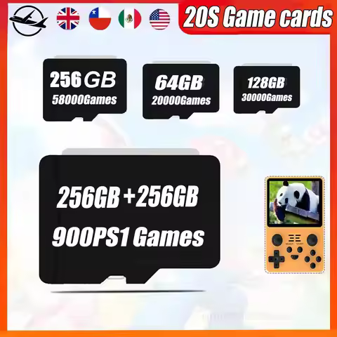 For PowKiddy RGB20S TF CARD Portable Retro Handheld Game Console 256G Memory Card 900PSP Player Mach
