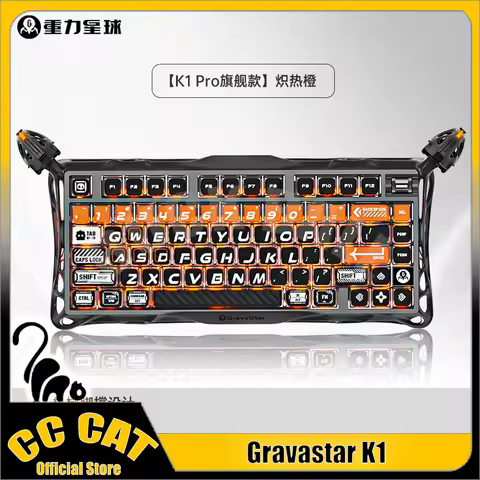 Gravastar Mercury K1 75% Wireless Mechanical Gaming Keyboard Aluminium Alloy 3Mode RGB E-sports Gami