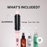 L'ANGEHAIR-GlamMeUp Value Set-GlamWave Thermal Ion Brush, Salt+Séa Textured 4 Ounces, Rival Heat Ins