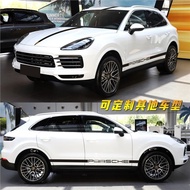 Suitable for Porsche Cayenne Car Stickers Garland Cayenne GTS Unique Modified Side Skirt Decorative 