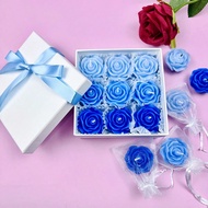 4pcs/9pcs Creative Rose Aromatherapy Candle Set Gift Box, Suitable For Wedding Venues, Restaurants, 