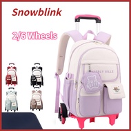School Trolley bag for girls 2/6Wheels School Backpacks Kids' Luggage Wheeled School Bags Trolley Ba