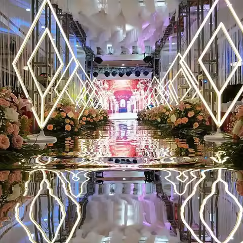 SASA1 Customized Size Black Mirror Carpet Shine Party Stage Aisle Runner Mat For Wedding Event DIY P