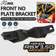 RSX150 FRONT NO PLATE BRACKET GLOSS BLACK NOMBER PLATE HOLDER TAPAK DADA DEPAN HONDA RSX RS-X150 WIN