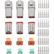 3 Set Penyambung Siri DT 6 Pin, Penyambung Kalis Air DT04-6P DT06-6S, Penyambung Wayar Elektrik 13 A