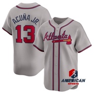Atlanta Braves Ronald Acuña Jr. Gray Away Baseball Jersey for Men