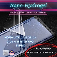 Huawei Nova Lite/Nova 2/2i/2s/2 Plus/3/3e/3i/4/4e/5/5i/5T/5 Pro/5i Pro Hydrogel Soft Nano Screen Pro