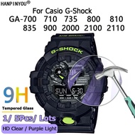 For Casio G-Shock GA-700 GA-710 GA-735 GA-800 GA-810 GA-835 GA-900 GA-2000 GA-2100 GA-2110 Smart Watch Ultra Clear / Anti Purple Light 2.5D Tempered Glass Film Screen Protector Guard