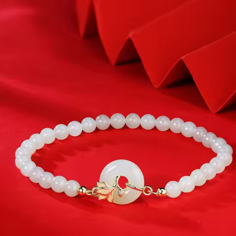 Cute Fresh Orchid Imitation Hotan Jade Bangle Bracelet Temperament Court Acrylic Handmade Charm Brac
