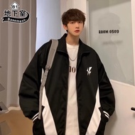 Basement B1-Windproof Jacket Stand Collar Flight Casual Baseball Bomber Couple Loose [NL682065】