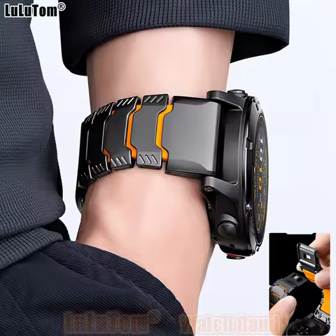 Titanium Silicone Magnetic Band for Garmin Watch Fenix 8 7X Pro 6X Enduro 3 Strap For Garmin Tactix 