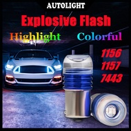【Manufacturer sales】1pcs Flash 3LED Car Turn Lights Bulb Tail Brake Strobe Lamp Bulb Red Yellow Whit