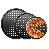 Pizza Tray Punching Baking Tray Non-Stick with Hole Pizza Mold Barbecue Tray Baking Mold Round Bakin