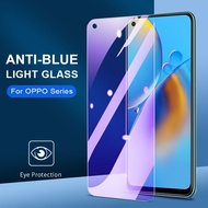 Anti Blue Purple Light Tempered Glass For OPPO F11 F5 F7 F9 Pro A15 A15s A16 A16k A3s AX5 A5s AX5s A12 A7 A12e A83 A52 A72 A91 A92 A93 A54 A74 A31 A32 A53s A53 A33 A5 A9 2020 Reno 2 3 4 4F 5 Screen Protector