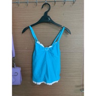 4-7 (Y) Swim Top Girl Swim Wear Girls' Polka Dotbiru