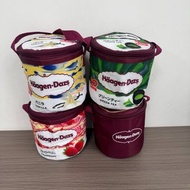 日本 Haagen Dazs 哈根達斯 雪糕杯造型尼龍布 保溫 斜咩袋