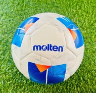 ลูกฟุตบอลหนังทีพียู (TPU) Molten F4N2000 หนังเย็บด้วยเครื่อง สีฟ้าขาว เบอร์ 4 ของแท้ 100% (ฟรีตาข่าย
