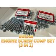 HONDA EX5 / DREAM ENGINE SCREW SET 0 EX5DREAM CRANKCASE FULL COVER COMPLETE CRANK CASE ENGINE SET BO