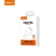 { FastGadget Store } CHARGER ADAPTOR HEAD 18W + 12W 4 USB 30W RECCI RC57E ADAPTOR